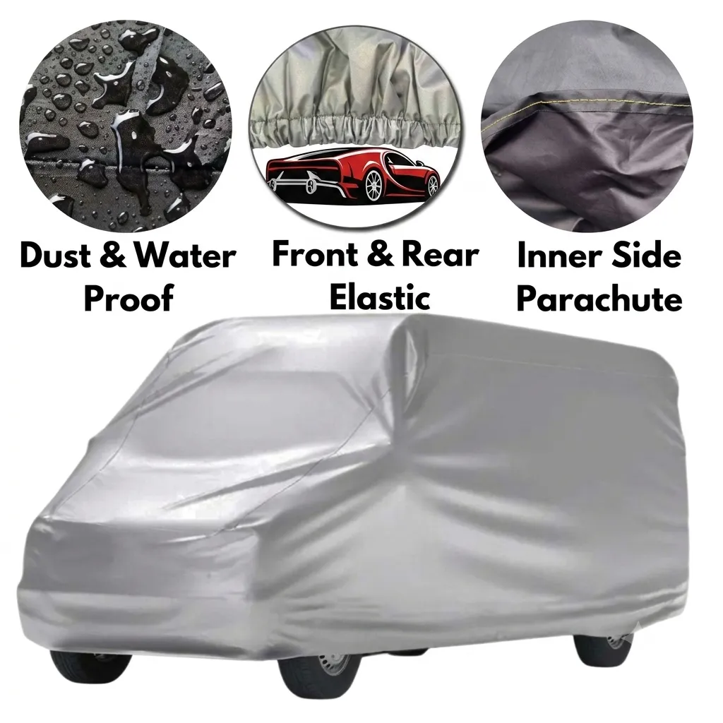 Waterproof Silver Parachute Top Cover for Suzuki Every Daba – Dustproof All-Weather Protection