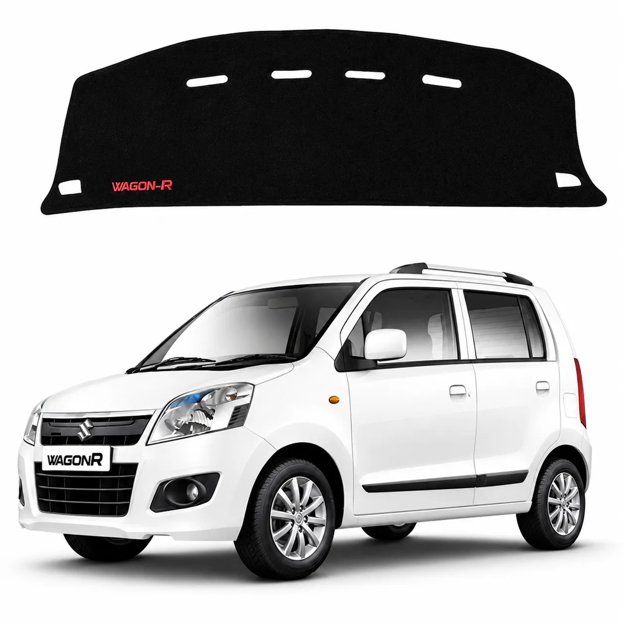 Suzuki Wagon R Dashboard Mat Cover – Premium Black Carpet